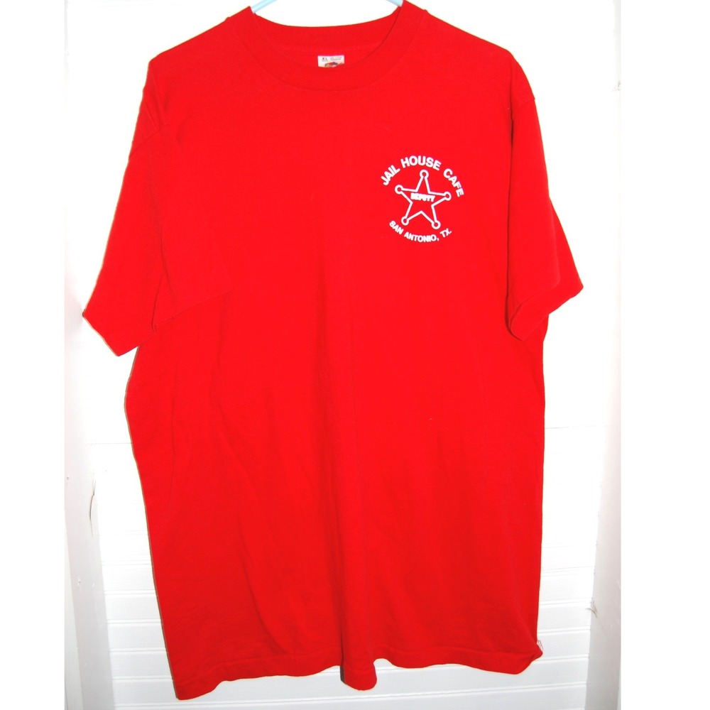Vintage San Antonio t-shirt XL Jail House Cafe Single-stitch‎ Fruit of the Loom